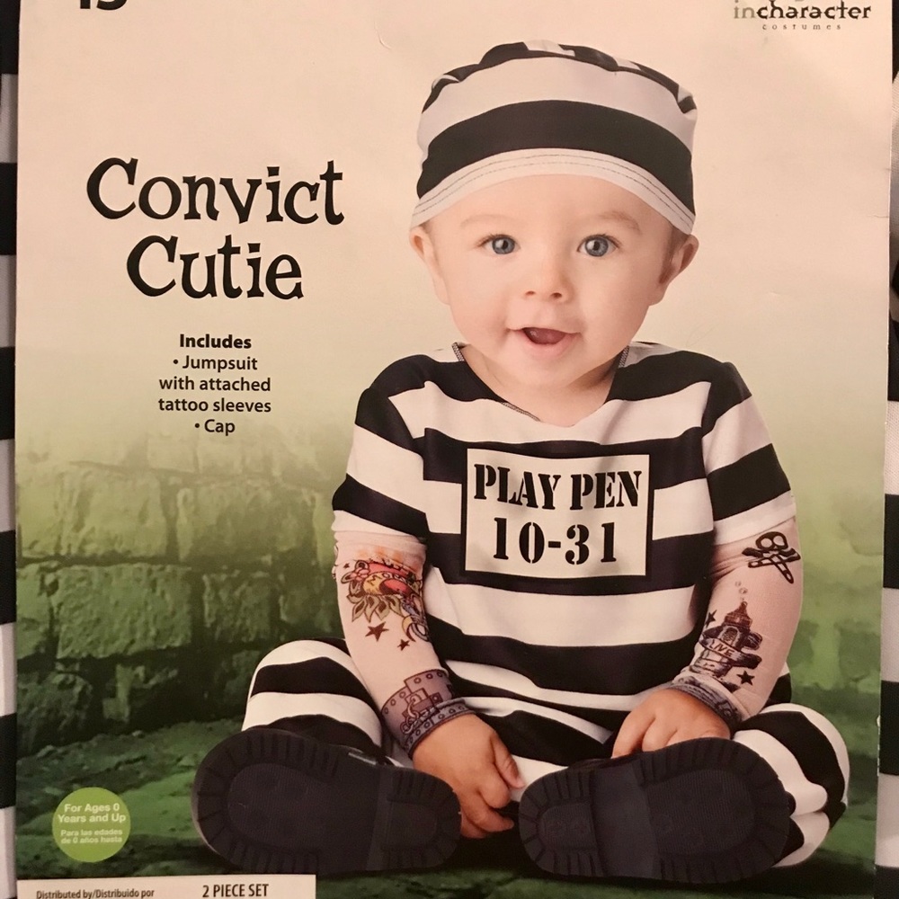 12-18 month convict costume